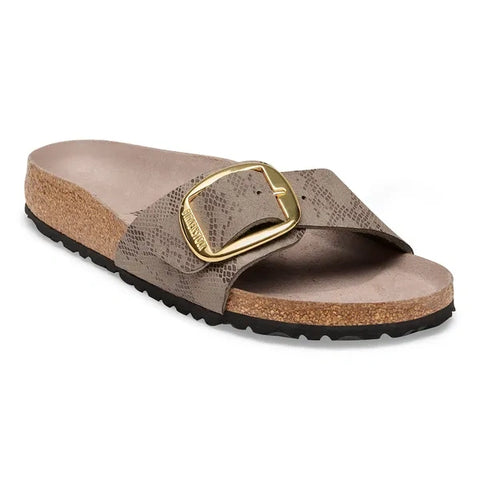 Madrid Big Buckle pitone grigio taupe