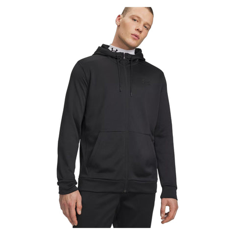 UA Armour Fleece FZ Hoodie Nero