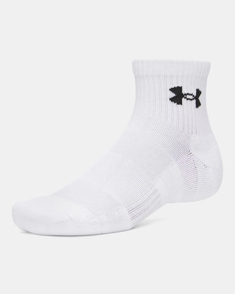 UA Performance Cotton 3P Crw Bianco | Steel