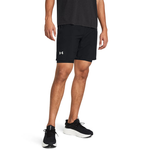 Launch 7 2-in-1 Shorts Black | Reflective
