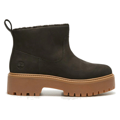 Stone Street Mid Warm Lined Boot Black Nubuck