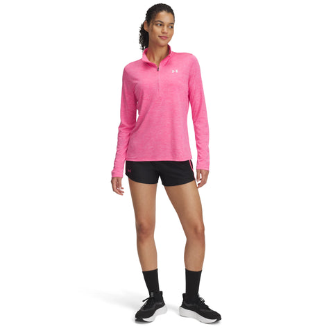 Tech Play Up Shorts Black | Super Pink