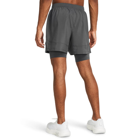 UA Launch 5 2-in-1 Shorts Castlerock