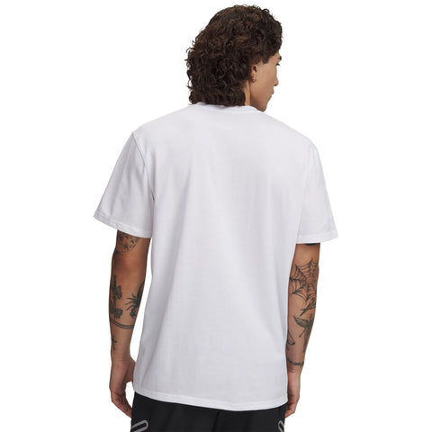 UA M Logo Emb Heavyweight SS White