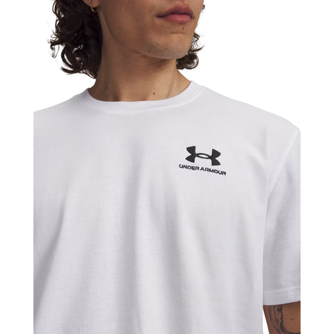 UA M Logo Emb Heavyweight SS White